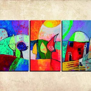 Cuadro Casas colores