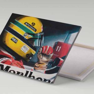 Cuadro 30x40 Ayrton Senna en Cockpit Mclaren