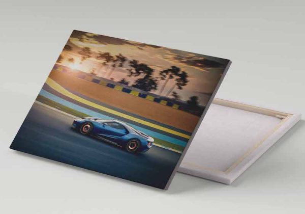 Cuadro 30x40 Ferrari 488 Azul