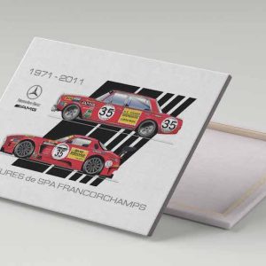 Cuadro 30x40 Mercedes AMG 1971-2011 24 horas de Spa Francorchamps