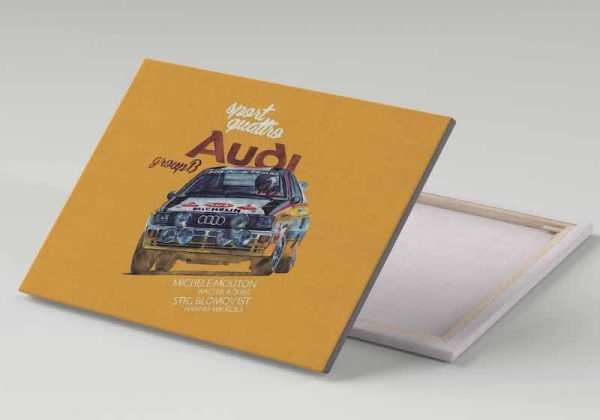 Cuadro 30x40 Audi Quattro Grupo B Rally
