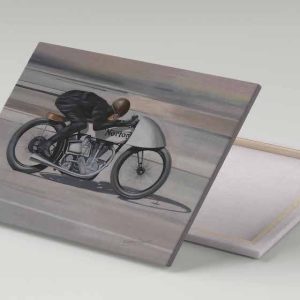 Cuadro 30x40 Moto Norton en Pista