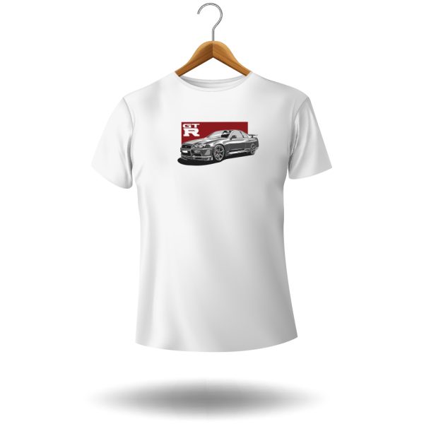 Polera Nissan GT-R Blanco y negro