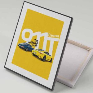 Cuadro 40x30 Porsche 911 carrera old and new