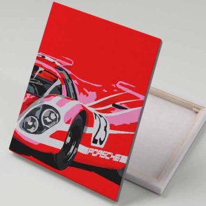 Cuadro 40x30 Porsche 967 rojo