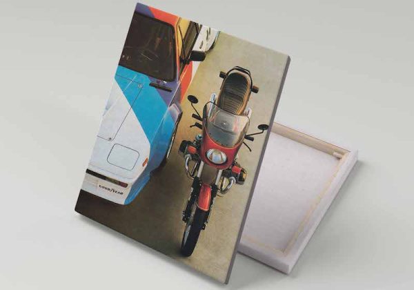 Cuadro 40x30 BMW M1 y moto