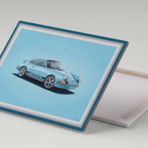 Cuadro 30x40 Porsche 911 Carrera RS Celeste