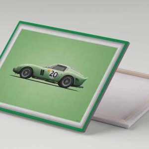 Cuadro 30x40 Ferrari 250 GTO Verde Nro 20