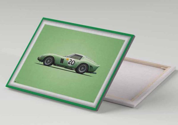 Cuadro 30x40 Ferrari 250 GTO Verde Nro 20