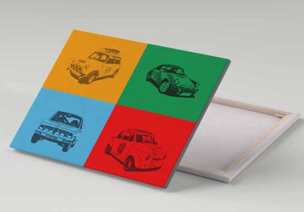 Cuadro 30x40 Vehiculos Carreras Colores
