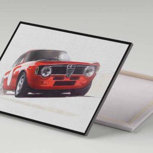 Cuadro 30x40 Alfa Romeo 1600 GT Rojo