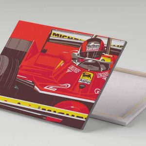 Cuadro 30x40 Ferrari 312T4 Gilles Villeneuve