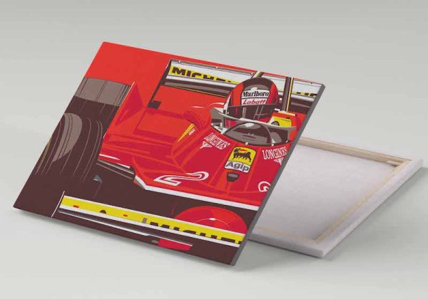 Cuadro 30x40 Ferrari 312T4 Gilles Villeneuve