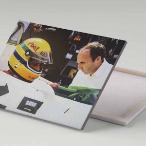 Cuadro 30x40 Ayrton Senna Con Casco en el Cockpit