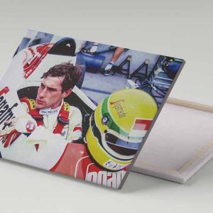Cuadro 30x40 Ayrton Senna en Cockpit Sin Casco