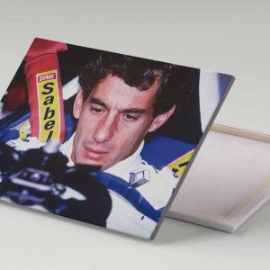 Cuadro 30x40 Ayrton Senna Sin Casco en Cockpit