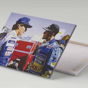 Cuadro 30x40 Ayrton Senna y Michael Schumacher