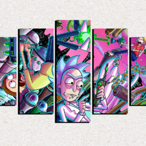 Cuadro 5 piezas Rick And Morty