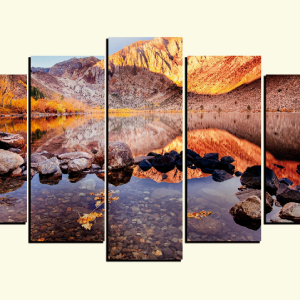 Cuadro 5 piezas Montañas reflejadas
