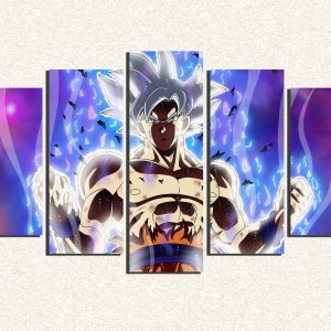 Cuadro 5 piezas Goku Ultra instinto