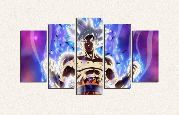 Cuadro 5 piezas Goku Ultra instinto