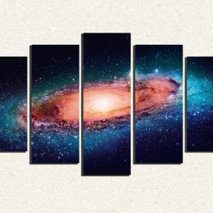Cuadro 5 piezas Galaxia