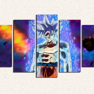 Cuadro 5 piezas Goku Ultrainstinto