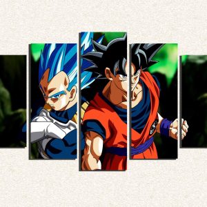 Cuadro 5 piezas Goku y Vegeta