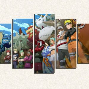 Cuadro 5 piezas Naruto