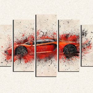 Cuadro 5 piezas Lamborghini Huracan