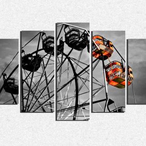 Cuadro 5 piezas Rueda de la fortuna