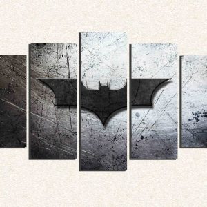 Cuadro 5 piezas Simbolo Batman