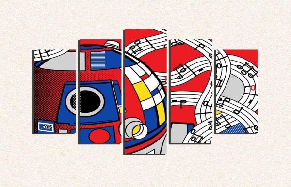 Cuadro 5 piezas R2-D2