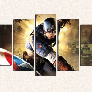 Cuadro 5 piezas Capitan America